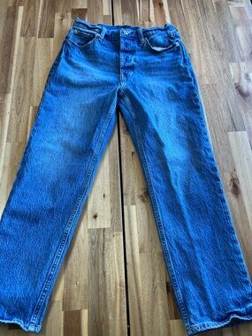 GAP Cheeky Straight High Rise Jeans 27 Petite Medium Wash Denim